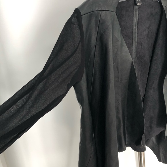 Leather and mesh blazer - Picture 2 of 4